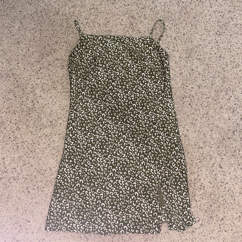 Princess Polly Green Leopard Dress
